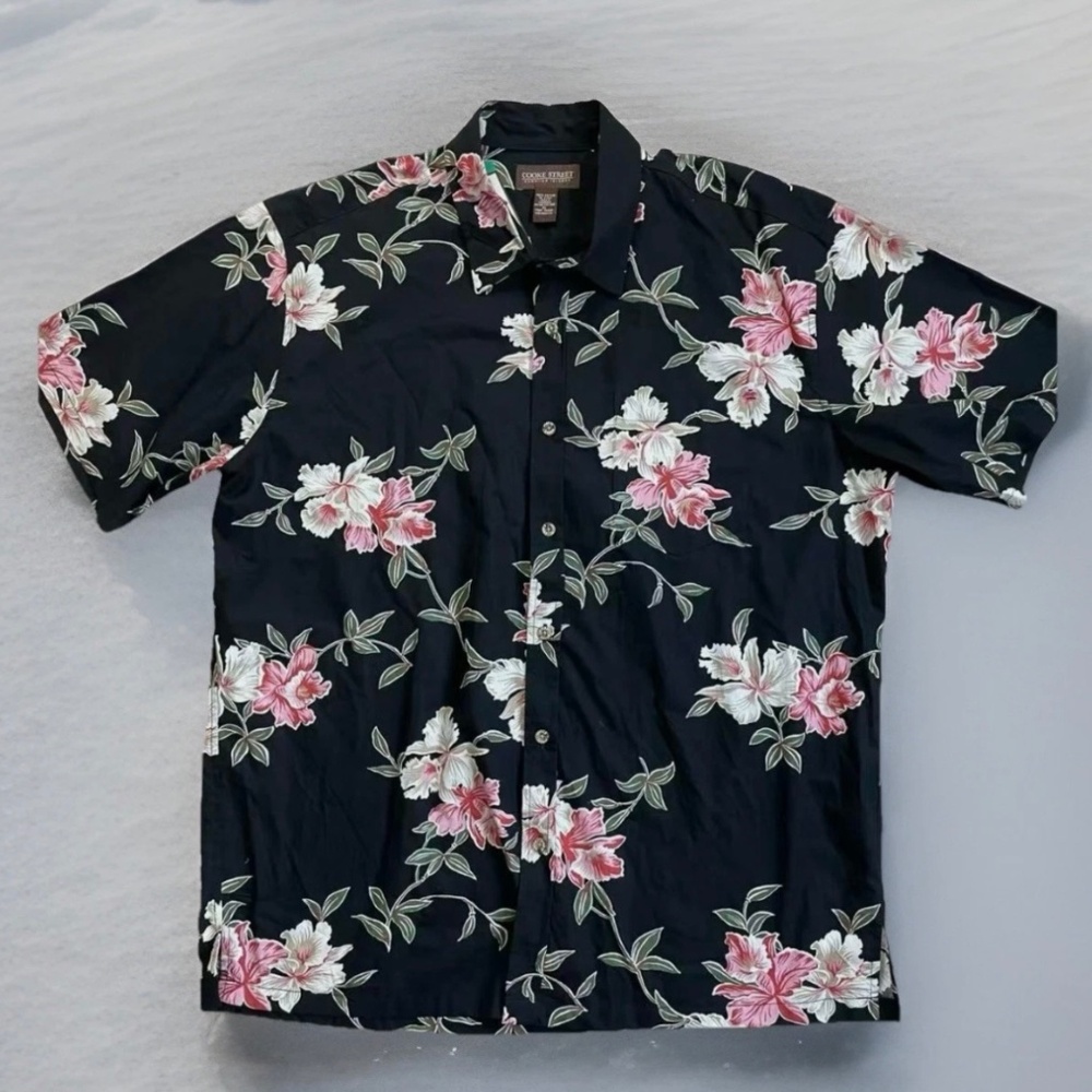 NWT COOKE STREET Hawaiian Men's 100% Cotton Shirt Hibiscus Flowers Floral Jungle